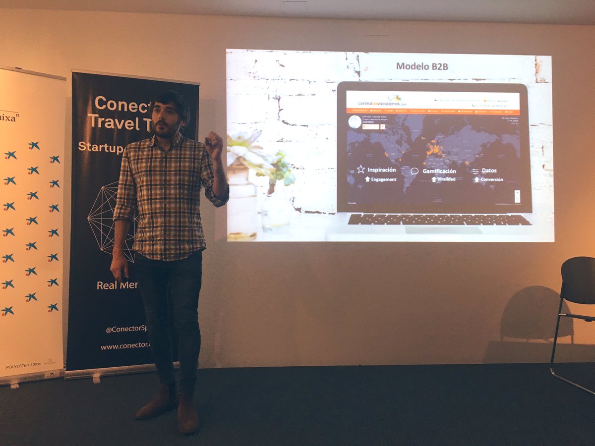 ConectorSpain's tweet photo. La primera startup en presentar en el #DemoDay de #ConectorTravel en @CaixaForum es @triplistme  recomendador de  viajes B2b y B2c basándose en machine learning. https://t.co/JtCtPU9x7d