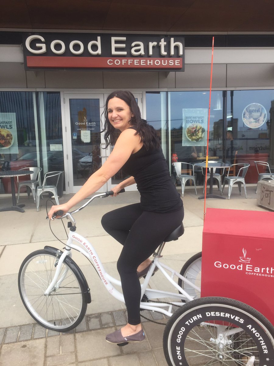 GoodEarthStoon's tweet photo. Happy Bike to Work Day! We are so happy to be a small part of this event! #yxebike #yxebiketowork https://t.co/YCRxUpwbri
