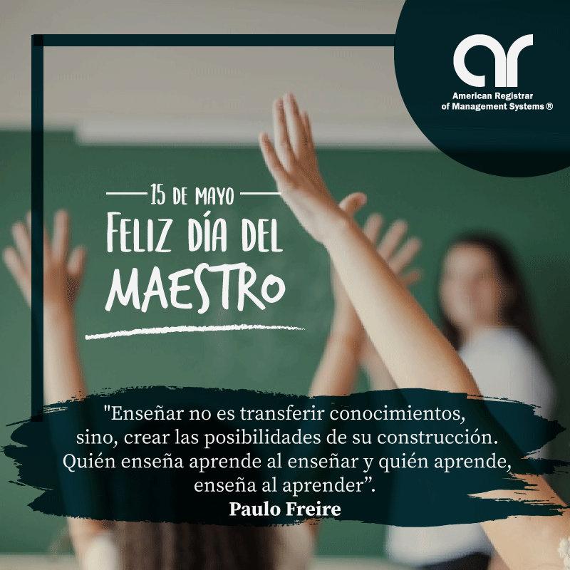 ARMS_QUALITY's tweet photo. Congratulations to all the Teacher's!
From our Mexico´s office
#ISO21001 https://t.co/tHuEzJ1L4N