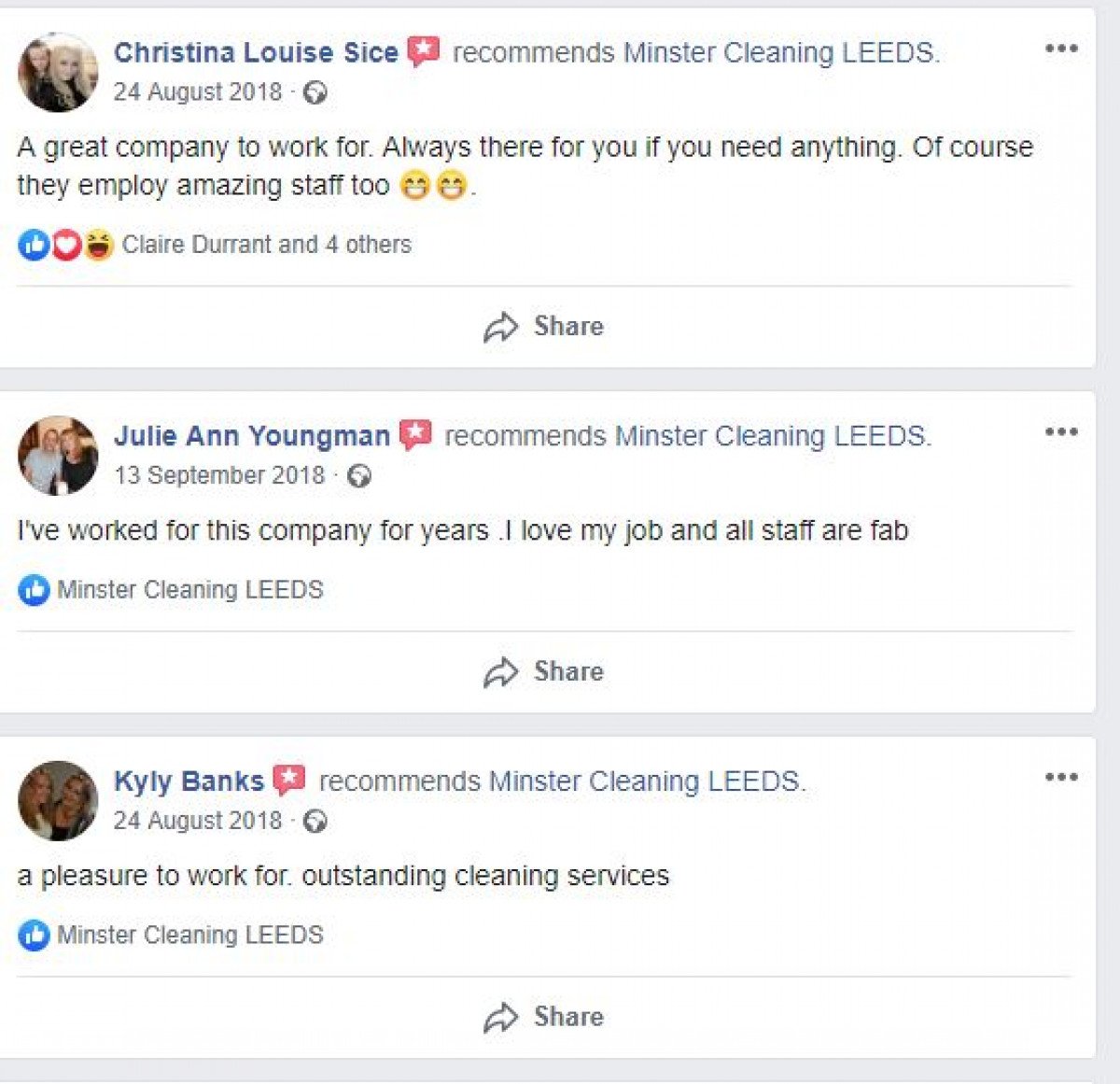 Have you seen our fabulous reviews on our #Facebook page? Leave us a #review, we'd love to hear what you think of #minstercleaning #leeds!
