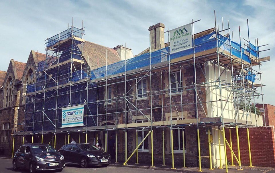The next phase of Zizzis in Taunton completed. #scaffolding #topscaff #scaff #somerset #highspecroofing