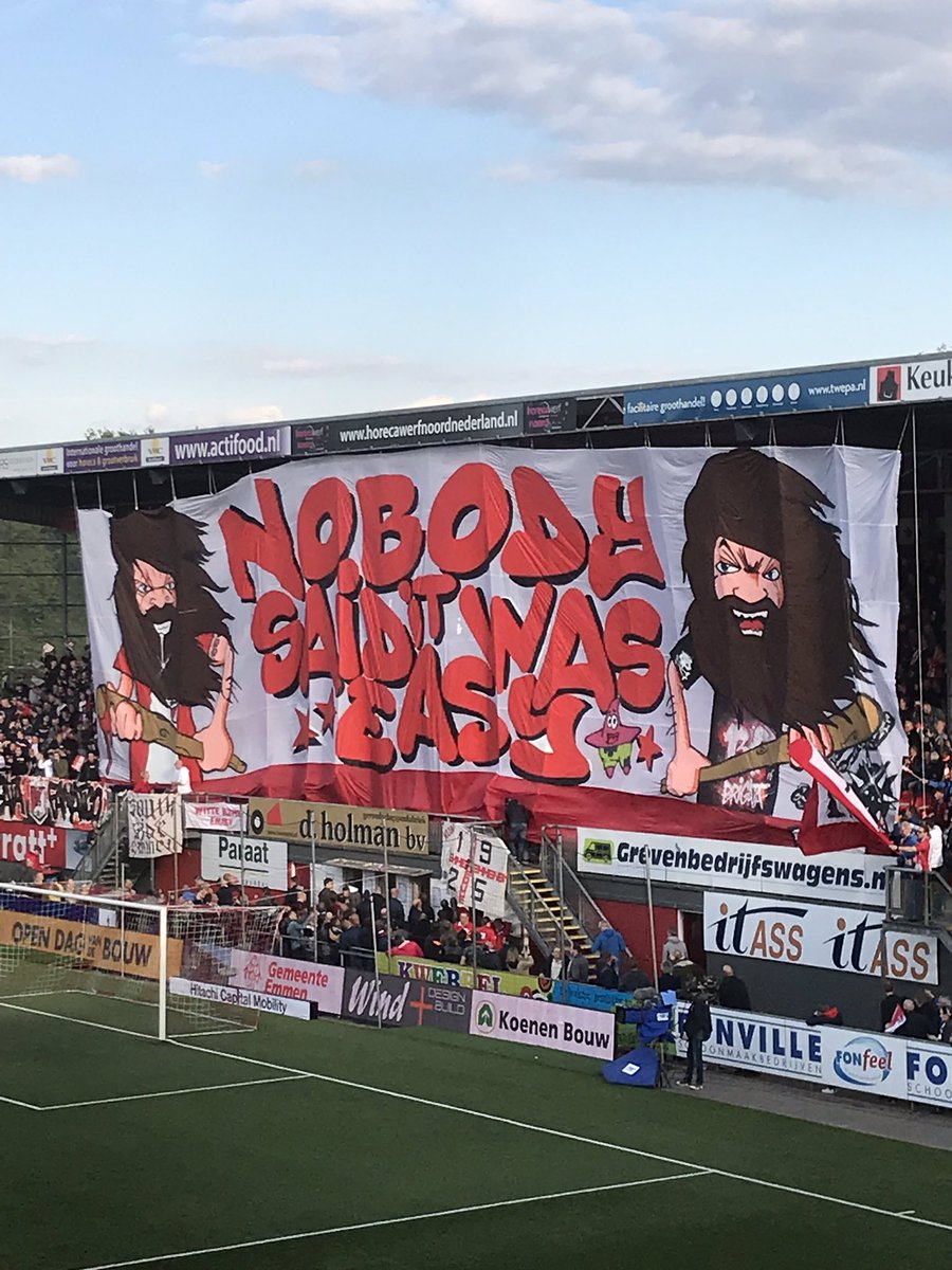Mooi spandoek <a href="/SV_BF16/">Brigata Fanatico</a> <a href="/fcemmen/">FC Emmen</a>