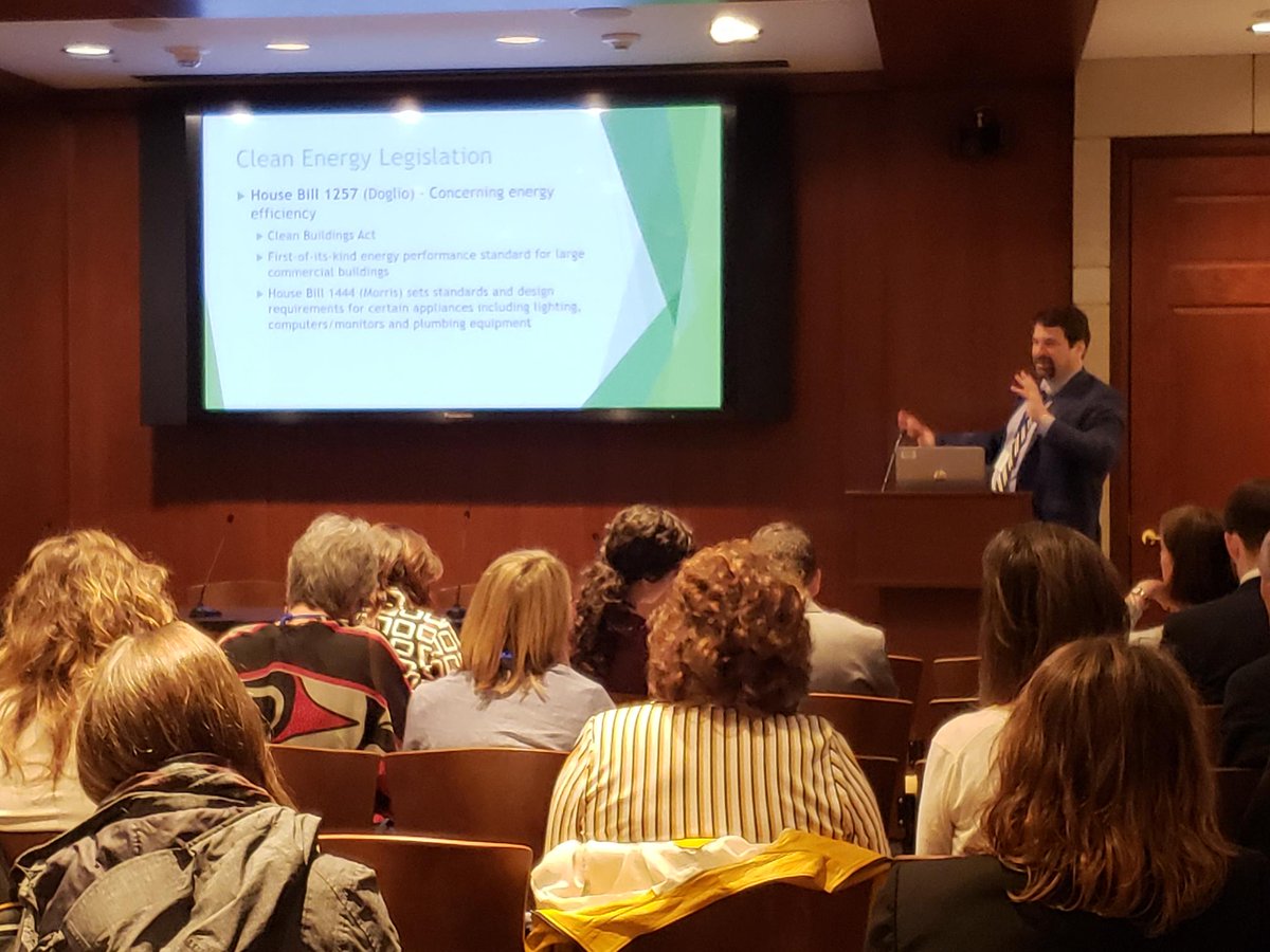 <a href="/PSPartnership/">Puget Sound Partnership</a> Rob Duff from @GovInslee's office shares #waleg successes with #PugetSound delegation in Washington, DC, including Rep <a href="/BethDoglio/">.</a>'s HB 1257 for clean buildings!