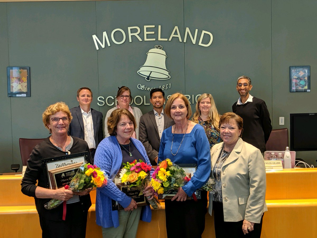 MorelandSchools's tweet photo. Last night, Moreland honored our Teacher, Classified &amp; Volunteer People of the Year!  Click here to learn who will represent Moreland for each category and to see pictures from last night's event: https://t.co/SFEwnYMMCs
#BoardRecognitions #PeopleOfTheYear #MorelandMoments https://t.co/vnFNiScnsw