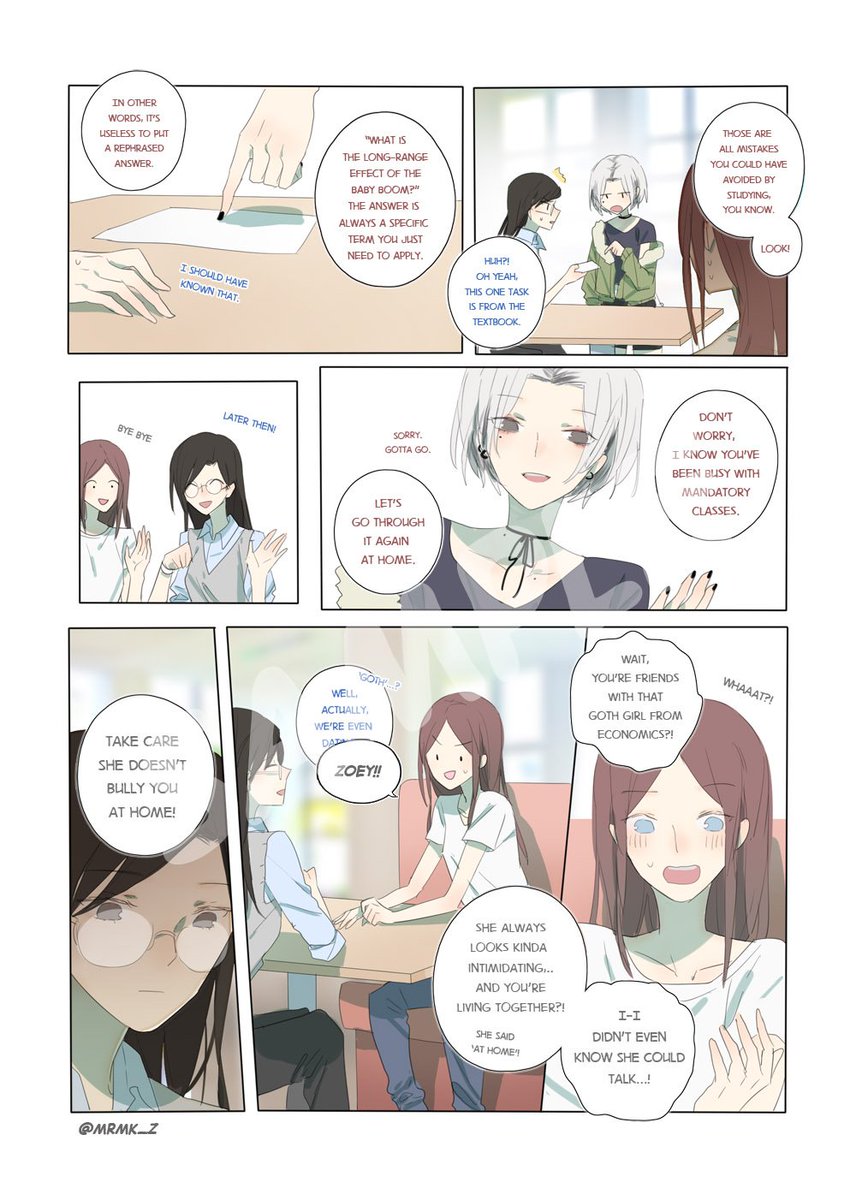 I'm happy to announce my newest book, 'GAL PALS'! 
It's a full color comic about two Asian-Canadian girls that seem like BFFs, but guess what - Harold, they're lesbians.
Sample pages are attached! You can also get this at DoKomi in June :)

PREORDERS→ https://t.co/F1NexP4Y67 