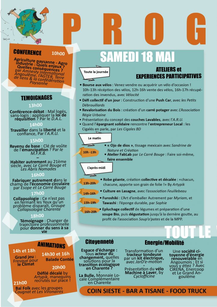 Oyez, oyez ! 18 et 19 mai 2019 Le Festival des Alternatives en Charente
#charente #ruellesurtouvre @grand_angouleme 
festifastoche.org