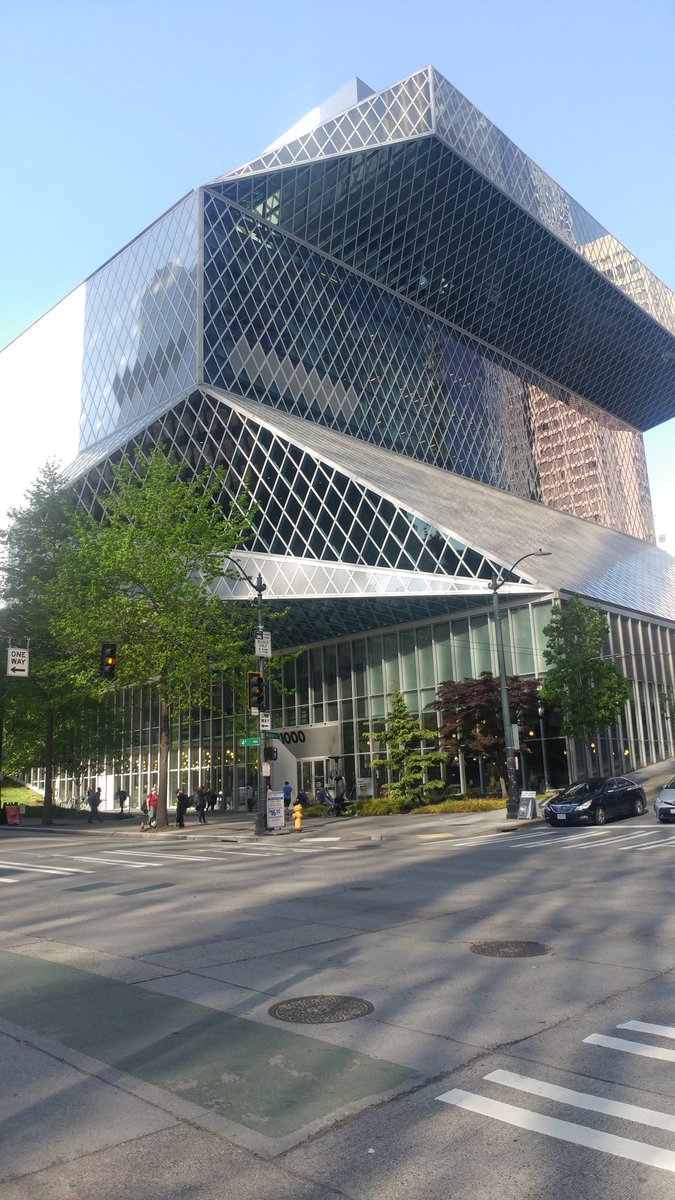 indivisible_mn's tweet image. Downtown branch of the Seattle Public Library..... C&apos;mon #rochmn, maybe we don&apos;t need an architectural statement like this, but a nice, new Rochester Public Library would be a statement to Rochester residents and visitors about what we value. @VoteWojcik @knorton29 @CMCampion