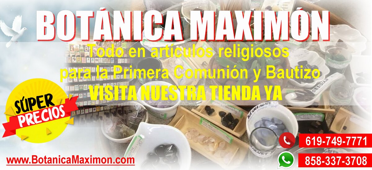 Le ofrecemos una amplia variedad de productos para la primera comunión y bautizo al mejor precio. Visitanos ahora mismo. WhatsApp haz click aquí: http://bit.ly/2Us40Kc ☎: (619) 749-7771 #botanica #maximon #elcajon #california #hierbas #flores #religiosos #castolicos