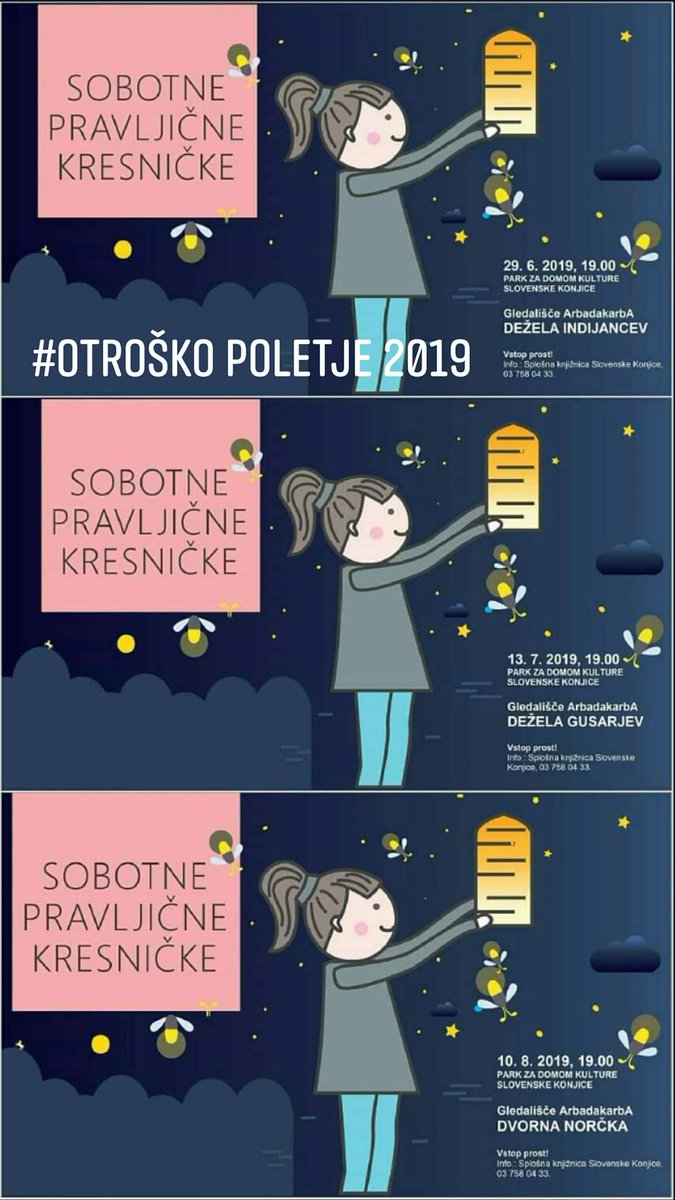 KKonjice's tweet photo. Sobotne pravljične kresničke https://t.co/6Zqi18joZb