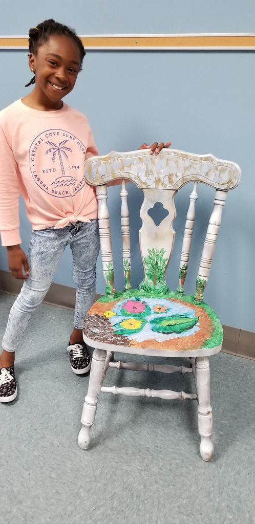 Look at this beautiful chair! Thank you for adding to Room 11's collection. Kids <a href="/HSDGifted/">HSD Gifted Program</a> will be hoping to get this one during class!
