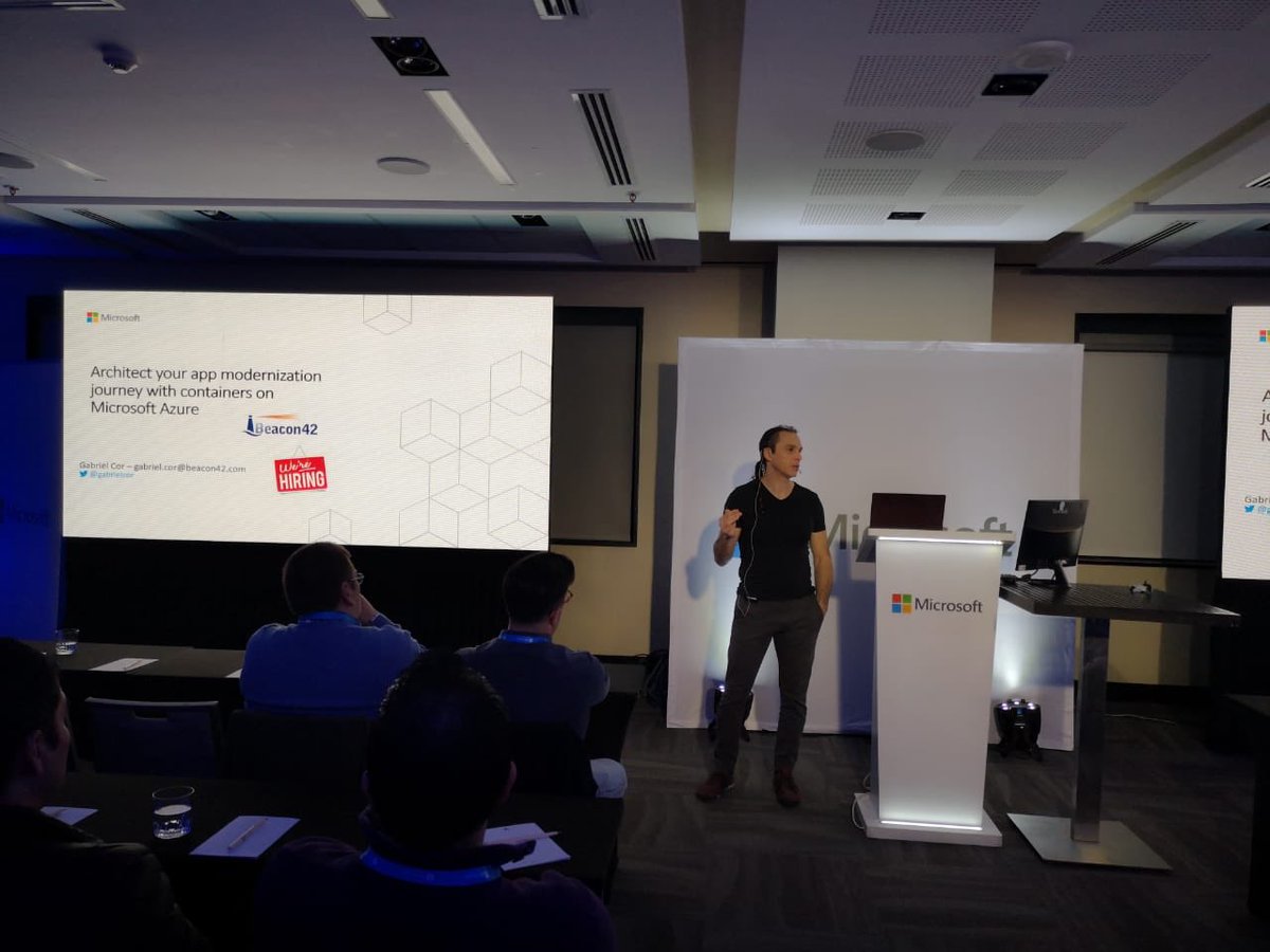 beacon42's tweet photo. Nuestro Arquitecto @gabrielcor presente en el evento Microsoft Developer Camp, Entregando todos sus conocimientos sobre Kubernetes. @beacon42 

#Beacon42 
#Kubernetes
#Azure 
#Microsoft https://t.co/w7pqPvCfij