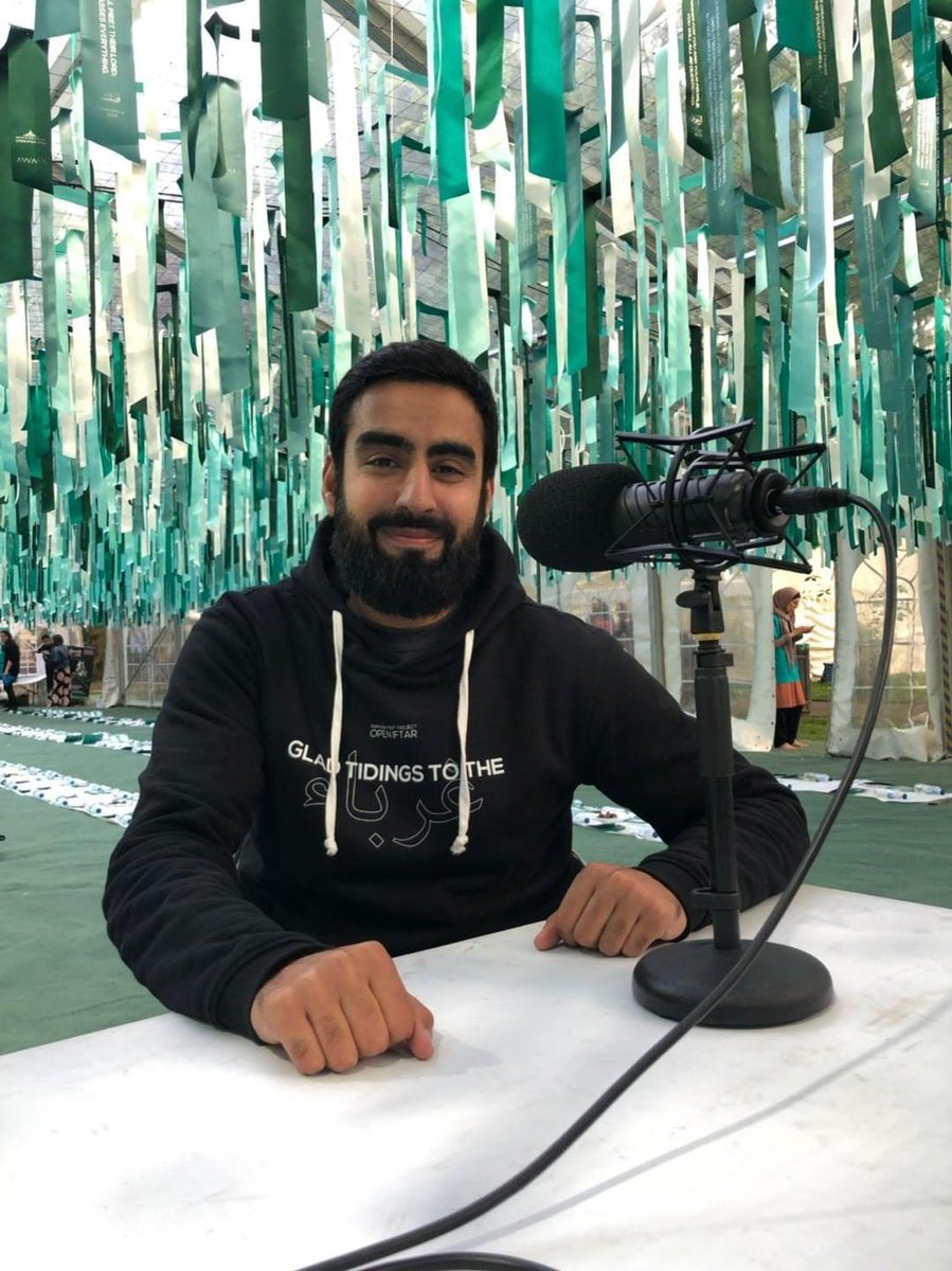 OpenIftar's tweet image. 🎙️Today #OpenIftar welcomes  @WOTT_podcast to discuss #whatsonthetable!😊💫
Here @o_salha is wearing our fairtrade merchandise!