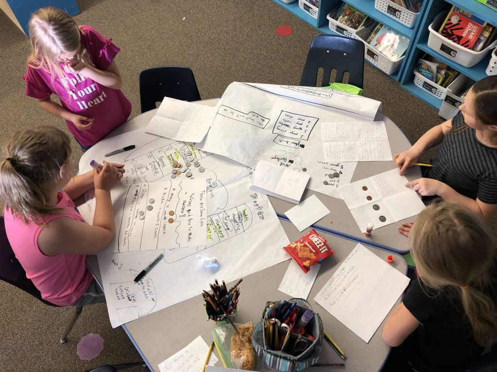 jennistull's tweet image. Counting change PBL in progress. @TrevorMuir @SCSEagles1 @mcculloughmg Coming up with ways to teach our local grocery store to count change! #mathrocks #engaged  #authenticAudience