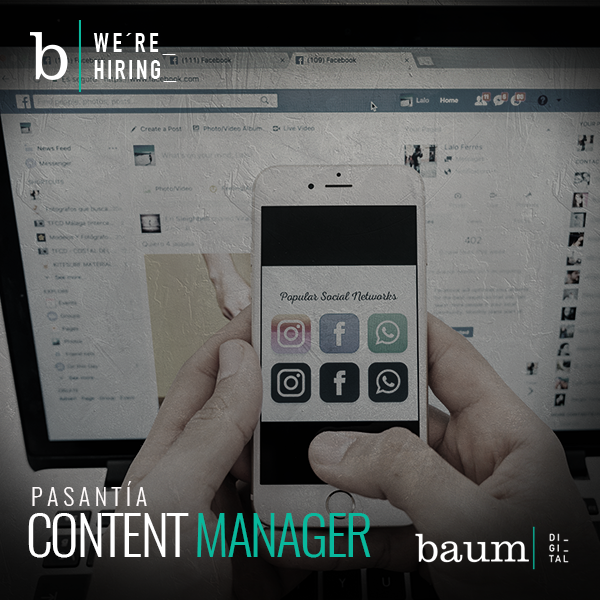 baumdigital's tweet photo. ¿En busca de hacer tu pasantía? ¡Hacela con nosotros! Escribinos a hilda@baumdigital.com para ponernos en contacto. #communitymanager #diseñografico #pasantia https://t.co/o5vsqBX4BU