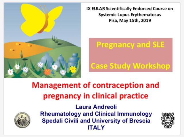 lauraandreoli80's tweet photo. Great session today at the #EULAR scientifically endorsed course on #SLE in #Pisa about #pregnancy and #reproductiveissues. Honored to discuss a case study with participants from all over the world! #LupusAwarenessMonth https://t.co/VF92VtQPiq