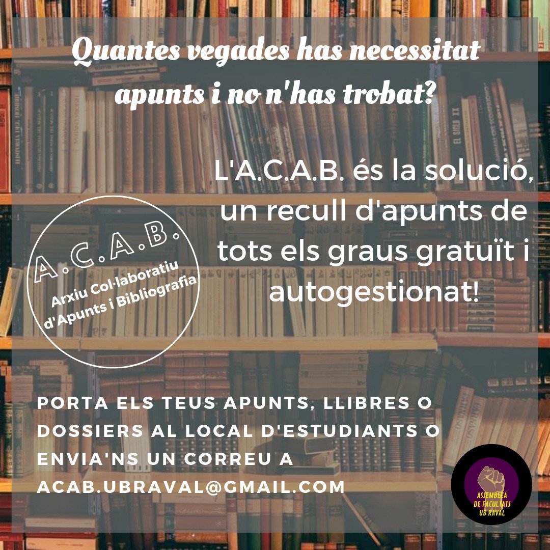 Assemblea de Facultats UB-Raval tweet media