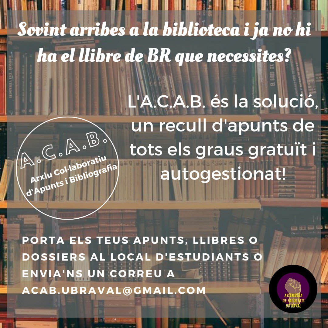 Assemblea de Facultats UB-Raval tweet media