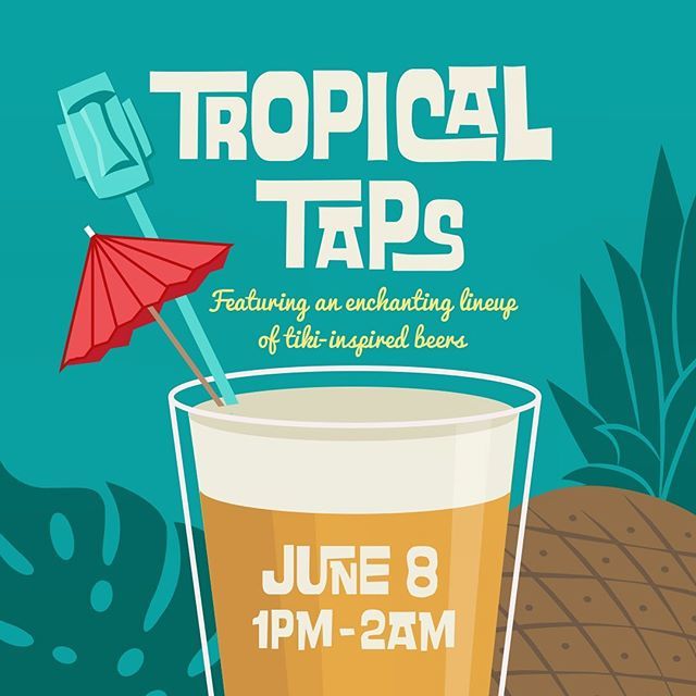 Join Diving Dog on Sat June 8 for an enchanting lineup of tiki &amp; tropical inspired beers. 
The lineup will include hoppy, light, dark and sour beers with passionfruit, pineapple, coconut, mango, guava and other tropical fruits! We'll also have a number o… bit.ly/2Wc3WmE