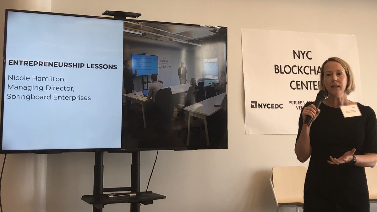 cmesi's tweet photo. BLOCKCHAIN & FUNDING ENTREPRENEURS!
Useful insights from @NikHamilton about the work she is leading at @SpringboardEnt to help entrepreneurs with funding strategies.
Great programming during #allthingsblockchain by @blockchain_nyc.
@NYCEDC
#blockchainweeknyc
#consensus2019 https://t.co/aea8sRgO6n