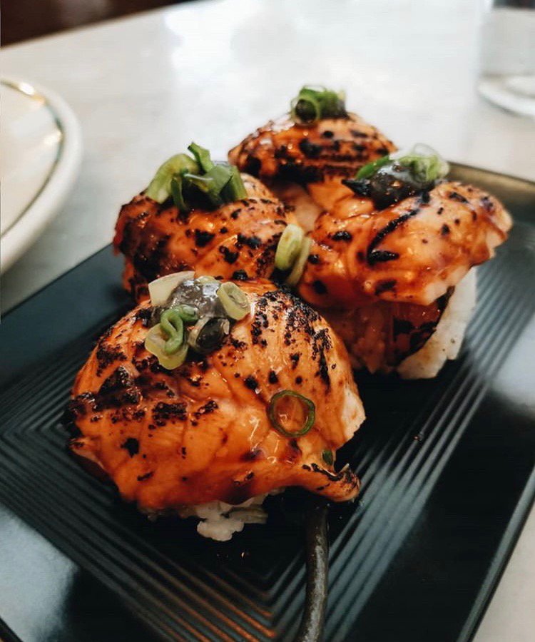 Reward yourself for a job well done today. Stop by and order the Torched Salmon dish! PC @frannyfullpint