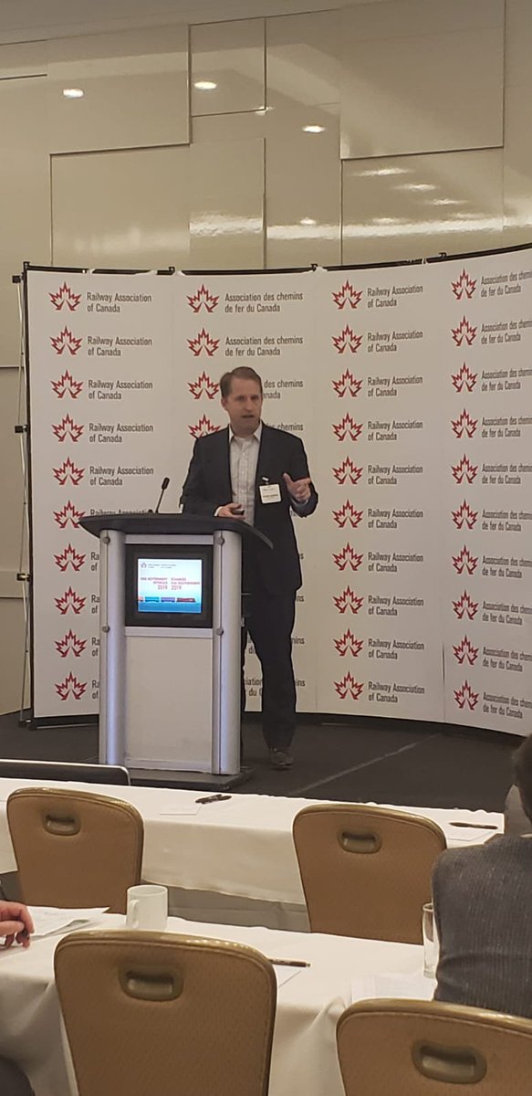 RailCanada's tweet photo. #Ottawa, are you ready for rail? Michael Morgan, Director of #Rail Construction, @ottawacity, provides an update on stage two of the city's Light Rail Transit initative.
The confederation line, once complete, is expected to move 1 M passengers in the first week alone! #RGI2019 https://t.co/YAnG5JX11F