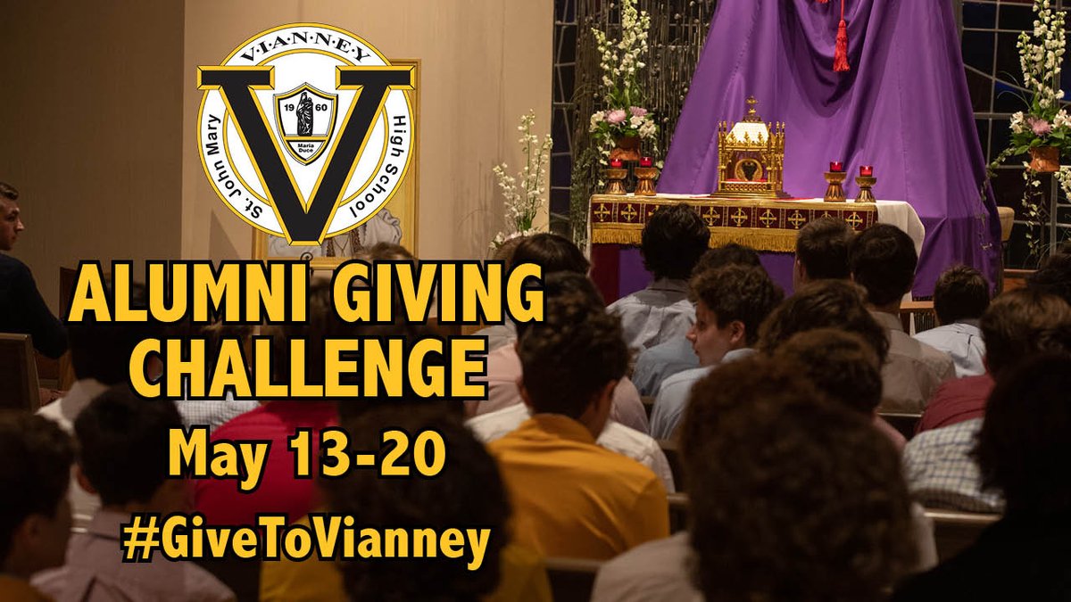 vianneygriffins's tweet photo. The support for this year's Alumni Giving Challenge has been incredible. 

Thank you so much to everyone who has donated. Every gift matters and helps strengthen our school and our mission.

#GiveToVianney 

https://t.co/YJAuSSE0dT https://t.co/7kFgAzMWdd