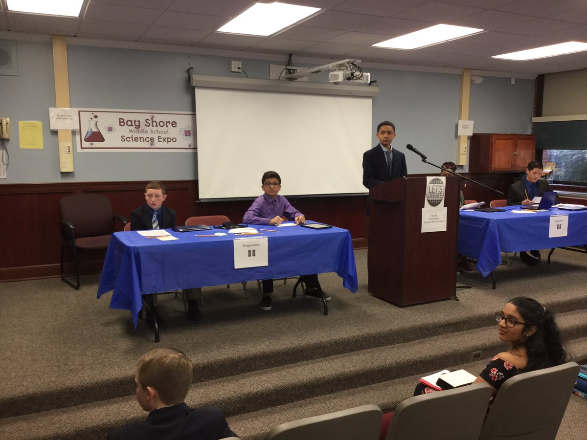 #mineolams is # mineolaproud of its Speech and Debate Team for taking it home in their second annual debate against Bay Shore Middle School.