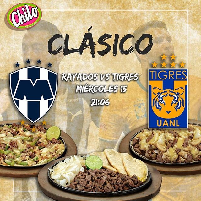 TacosChilo's tweet photo. Miércoles de Fútbol, ⚽ ¡Ven a apoyar a tu equipo!. #Rayados de #Monterrey como local vs #Tigres #UANL de visitante, en nuestras 3 sucursales #Centro, #Mitras y #Valle.
Este día si se hace la carnita asada
#Taquiza #TacosChilo #Tacos 🍖🥔 🍖🧀🥑 https://t.co/NwjEHWxC4q https://t.co/AsdkOZtU2x