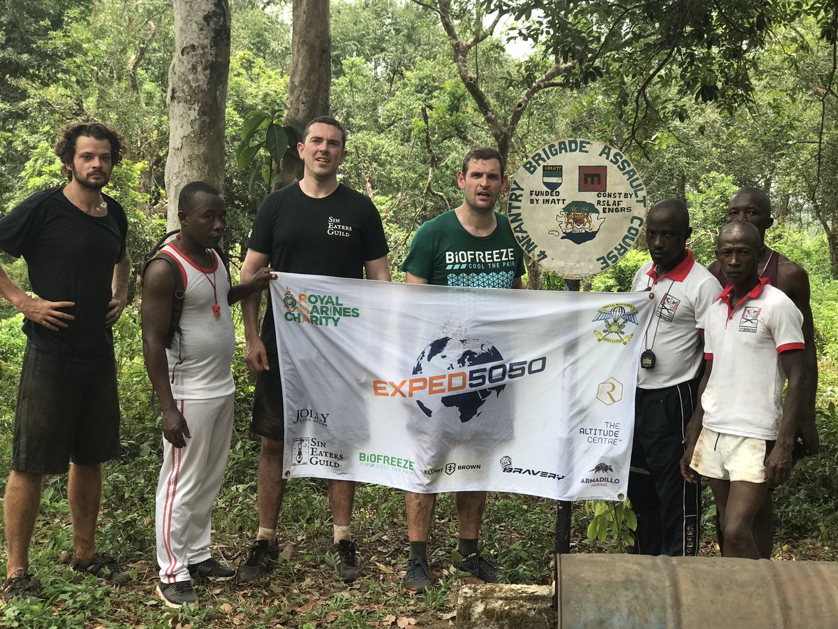 Exped5050's tweet photo. 5 0 B E A S T I N G S
•
02/50 courtesy of Sierra Leone Army PTI’s attached to the 4th Infantry Brigade.
•
50 minutes of gasping for air in 90% humidity 🤢
•
•
#ProjectSchoolMountain #Exped5050 #adventure #50missions #explore #challenge @thermcharity #rmfamily #SBSA https://t.co/ii6qVGZTVJ