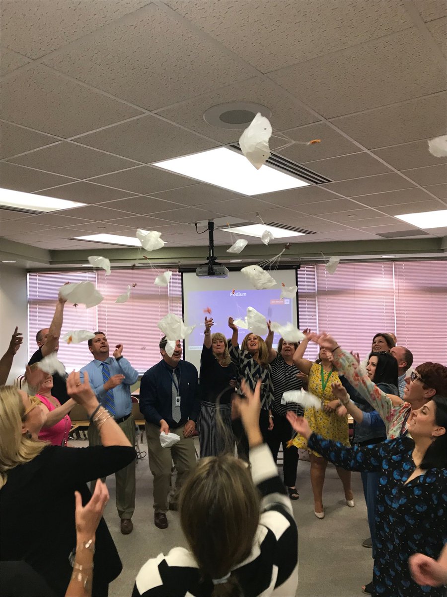 Elementary principals parachuting towards the last day of school. #makethedayscount #futureready204