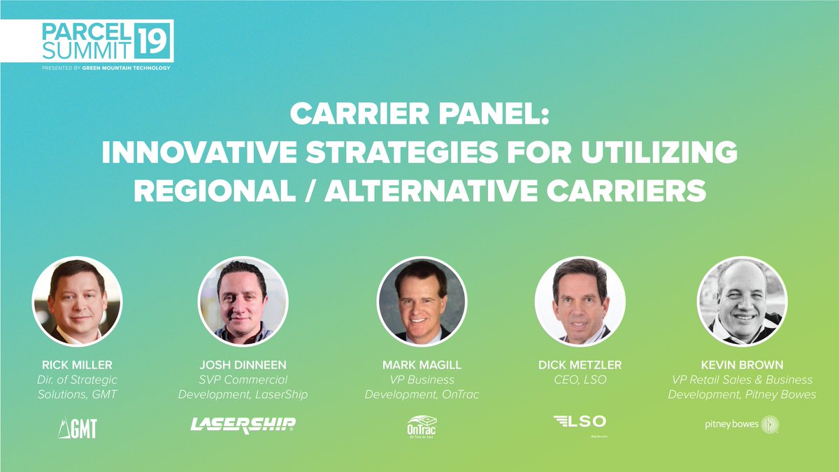 GreenMtnTech's tweet photo. Now we're talking innovative strategies for utilizing regional or alternative carriers. #ParcelSummit19 https://t.co/xgraeGkKlD
