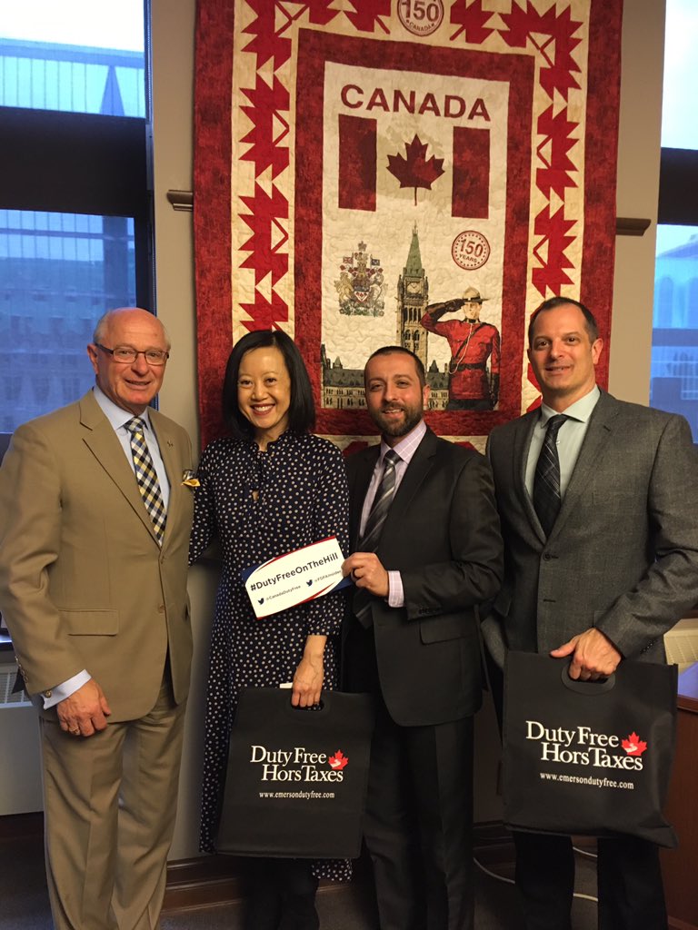 BevShipleyMP's tweet photo. With Canada having an extensive land border, Canada’s duty free stores provide jobs &amp; economic benefit thru their exports - thanks to Frontier Duty Free Assoc. for discussing the industry’s challenges &amp; opportunity for increased revenue in Canada. @CanadaDutyFree @FDFAInsider https://t.co/StIUqJxqhR