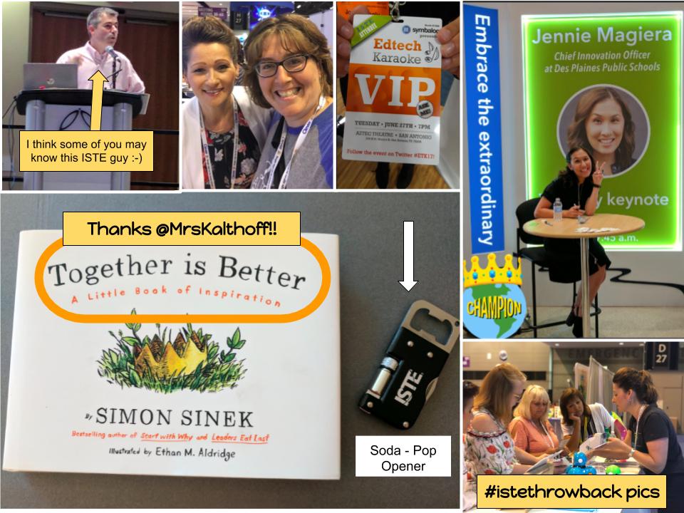 #istethrowback teaching, learning, growing & laughing together with amazing teacher friends at past ISTE tech conferences.Eye spy Richard Culatta. Even received a 'soda pop' opener one year as an ISTE member. Still comes in handy for lots of cool refreshments. @mrskalthoff @iste