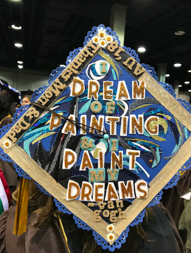 AdelphiU's tweet image. Don't forget to send us or tag #AdelphiGradCaps19 when taking a picture of your amazing decorated graduation cap!