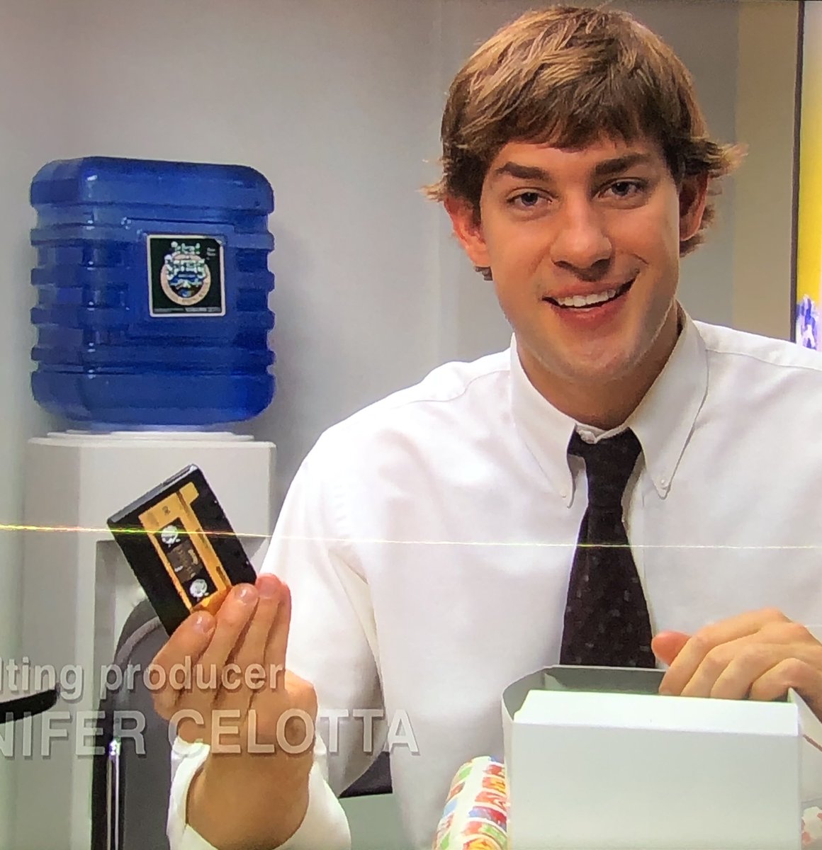 The Office S2 E10 “Christmas Party”

Yes, all office fans want to know what the teapot note said. But how about what was on this tape recorder that Jim put into the box!?!