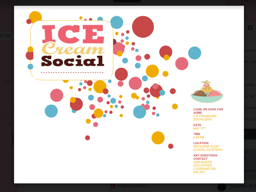 WW_Teach's tweet photo. Calling ALL WES Volunteers:
Please join us on Friday, May 17th starting at 5pm for an ice-cream social! We are looking forward to seeing you all! We continue to thank you for everything you do for our school and students! Enter at the back of the school--gym entrance! Thanks! https://t.co/RNzs83lbZ5