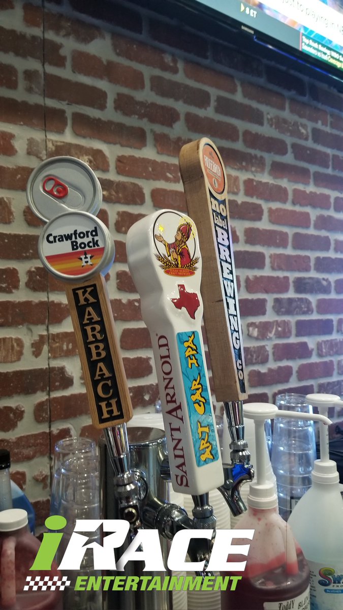 iRaceKaty's tweet photo. Just some of our craft beers on tap!
Unwind and join us for Happy Hour Mon-Thur 12pm-3pm
$10 Races
$10 Bowling per hour
$10 Pool table per hour!! https://t.co/s4NfMZQBfy