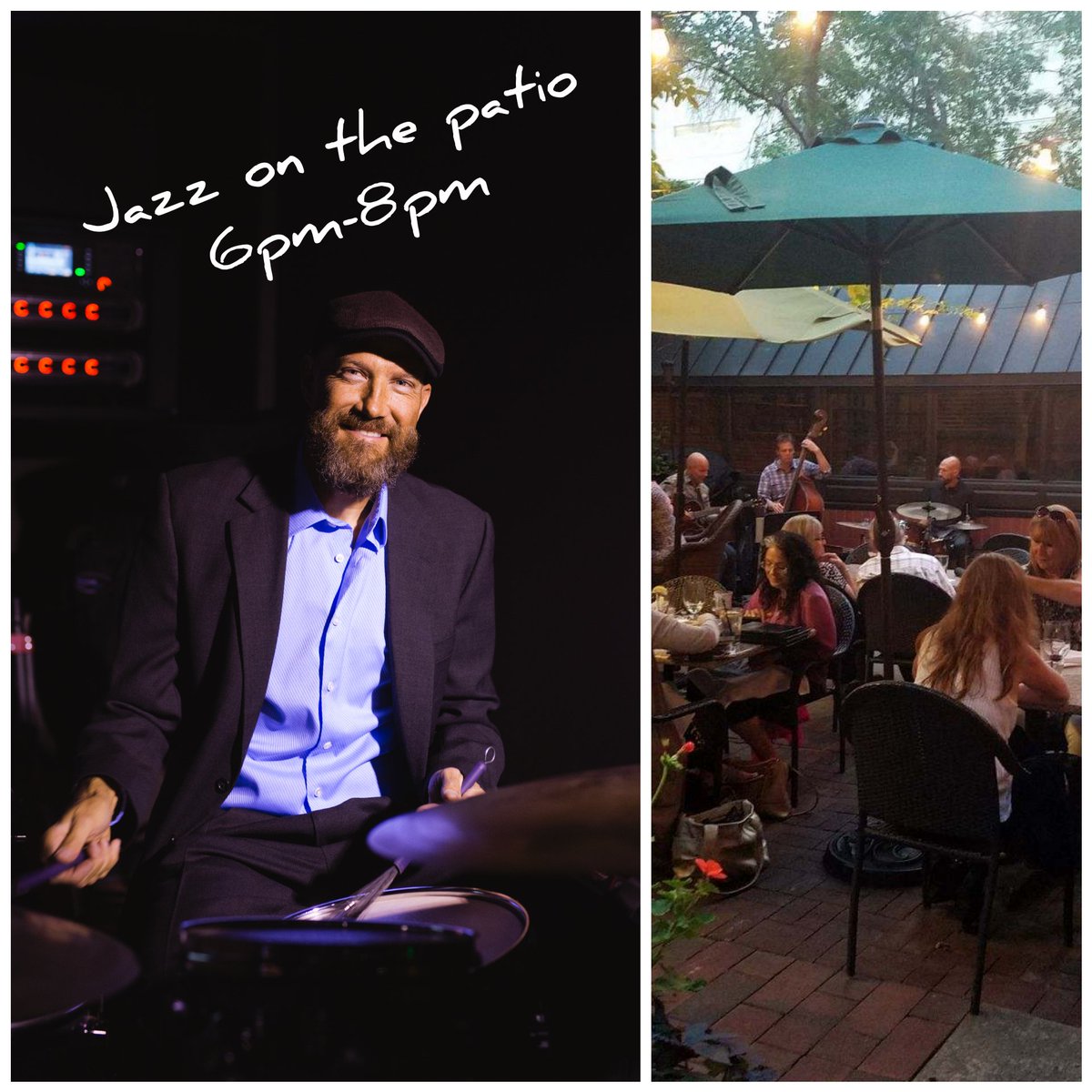 Come check out The Todd Williams Jazz Collective, every Wednesday night 6pm-8pm! #jazz #patioweather #livemusic #downtowncoloradosprings