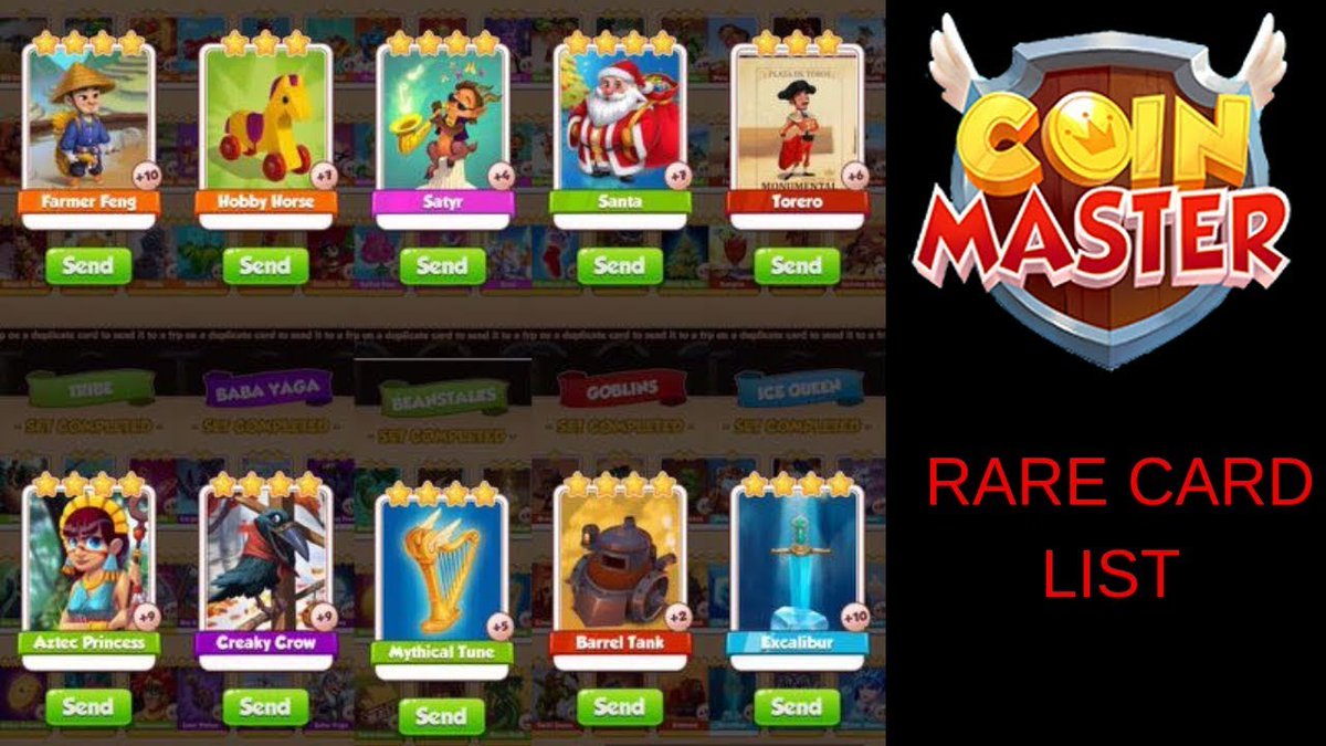 Rare cards list coin master Rare cards list coin master