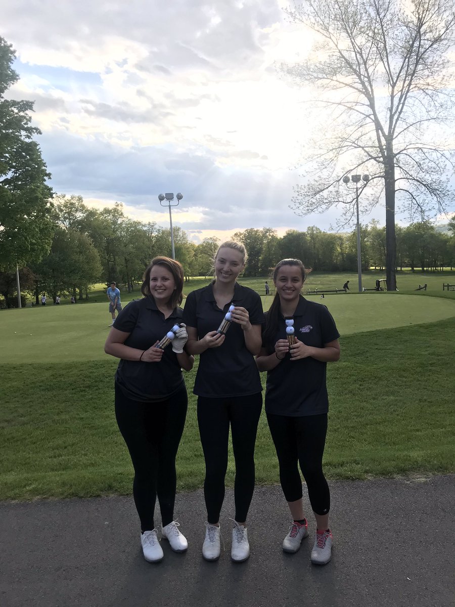 AMGirlsGolf's tweet photo. A great win to end the 2019 season!! Maddy Buhler had a 44 and Mackenzie Nyemchek had a 49! Thank you to our seniors - Mackenzie, Veronica, Sedona, and Mariella - who have been with the program since the beginning, you will be missed! #fAMily ⛳️ https://t.co/jawYZAhQVK