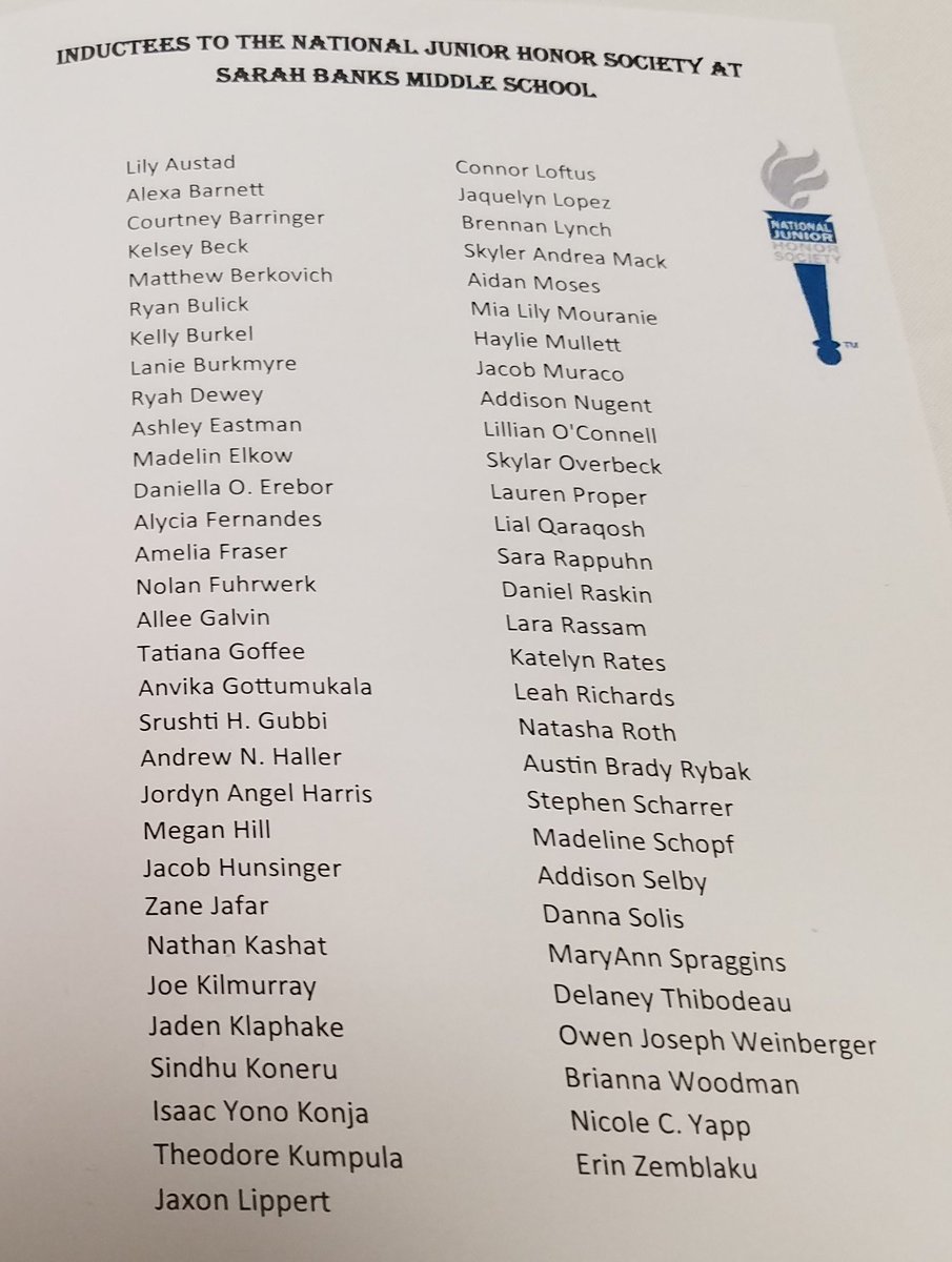 Michelle Kalhorn (@kalhornm) on Twitter photo A special night <a href="/Banksmiddle/">Banks Middle School</a>. National Junior Honor Society Induction where 61 students became the newest members of NJHS! Thanks to our special guest @PublicSafetyRon for a great message about service and citizenship. <a href="/WalledLkSchools/">Walled Lake Schools</a> <a href="/kennethgutman/">Kenneth Gutman</a> A special night <a href="/Banksmiddle/">Banks Middle School</a>. National Junior Honor Society Induction where 61 students became the newest members of NJHS! Thanks to our special guest @PublicSafetyRon for a great message about service and citizenship. <a href="/WalledLkSchools/">Walled Lake Schools</a> <a href="/kennethgutman/">Kenneth Gutman</a>
