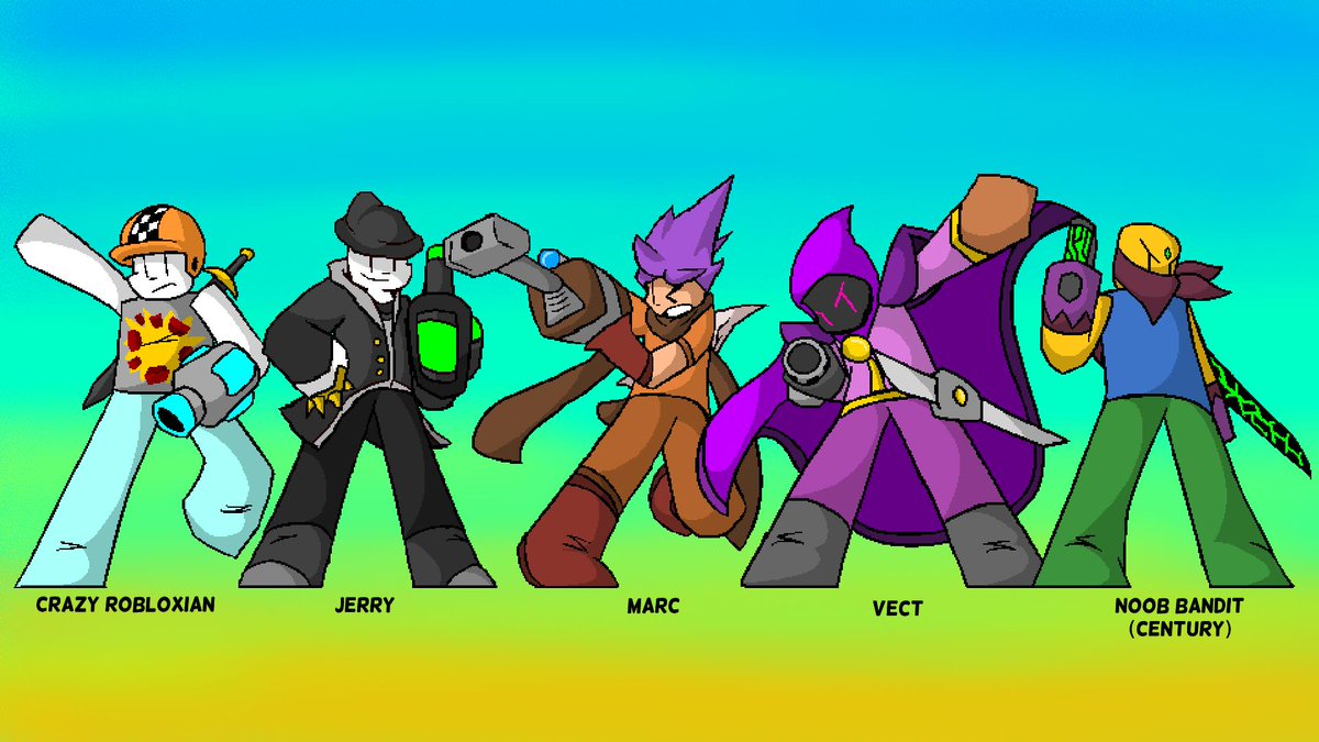 Xshirt Ar Twitter Noob Attack 2 S Character Designs Weapons And Gimmicks Are Finalized I Ll Have More To Show In The Future But For Now Here Are A Couple Group Pictures Now Is - noob roblox characters images