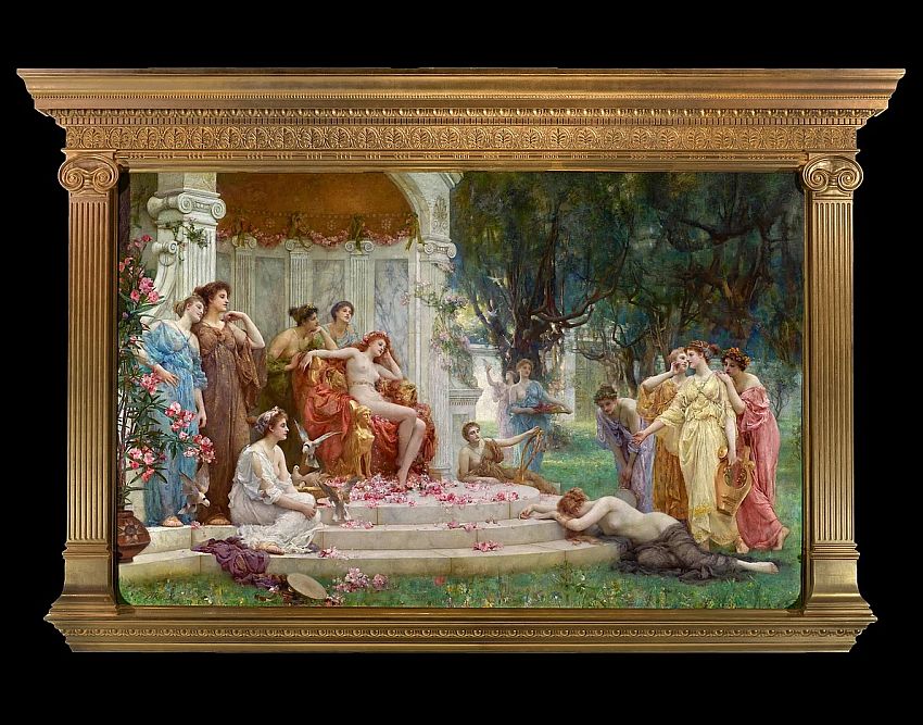 longvictorian2's tweet image. Psyche before the throne of Venus (1894) by Henrietta Rae (UK, 1859-1928). It was bought by Scottish mining engineer, George McCulloch for £1,000, plus £200 for the copyright. And later bought by William Randolph Hearst (aka, "Citizen Kane"). #Art #VictorianEra #femaleartists