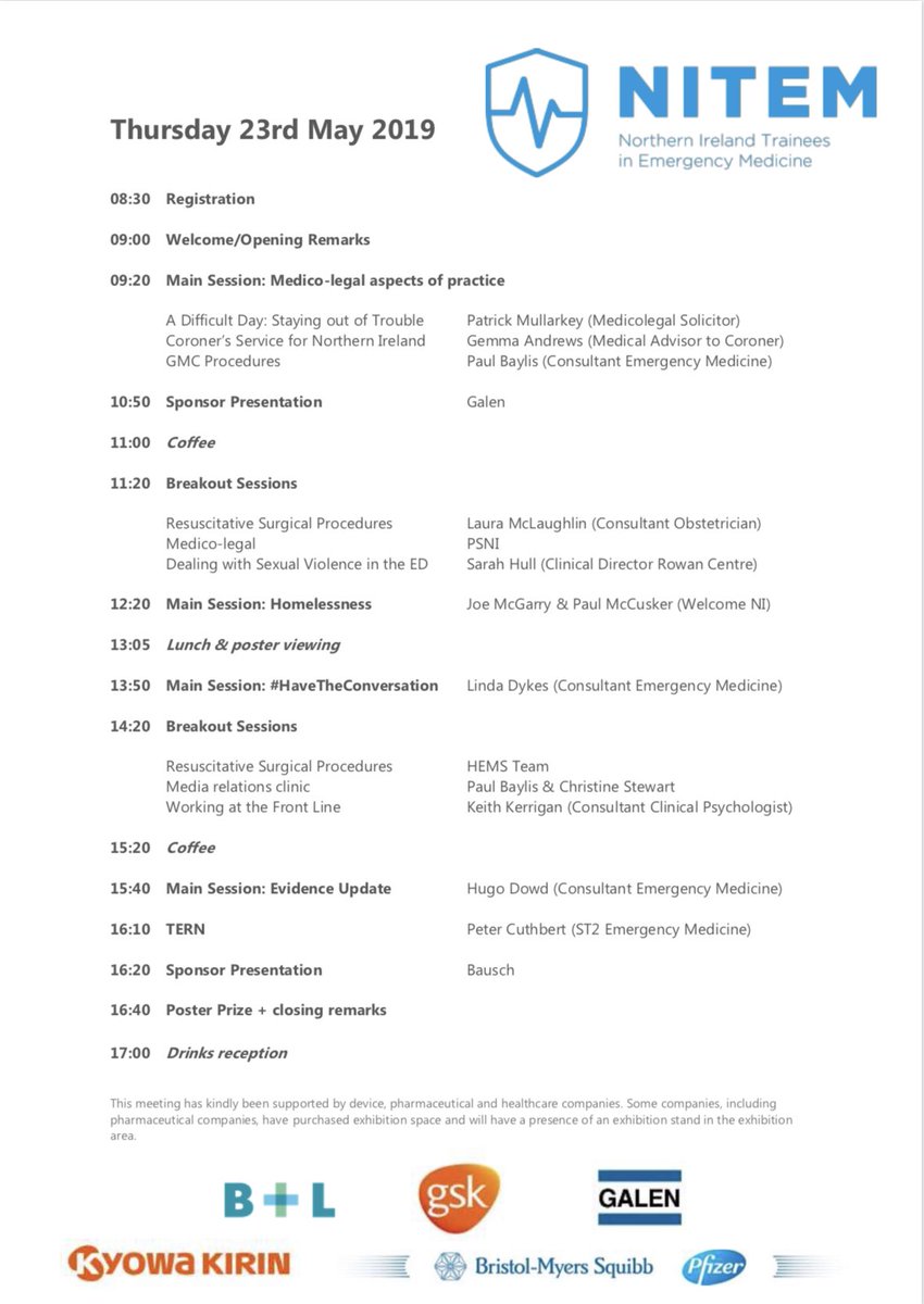 This is our program for our conference next week! It’s looking great even if we say so! You have 48hours to get your tickets booked nitemconf.com. Don’t miss out! Still only £30 and still accepting poster until Friday too! #NITEM19 you know you want to!
