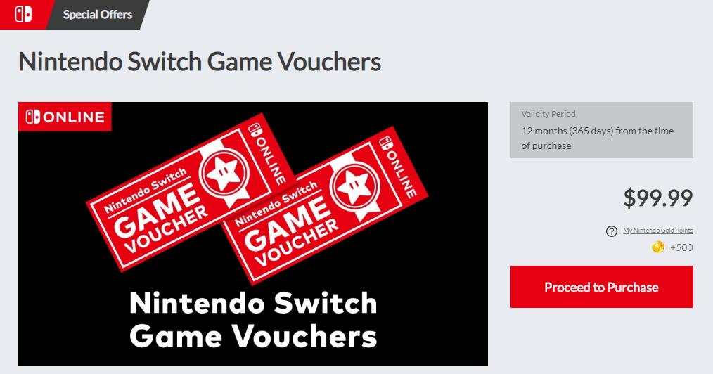 voucher nintendo online