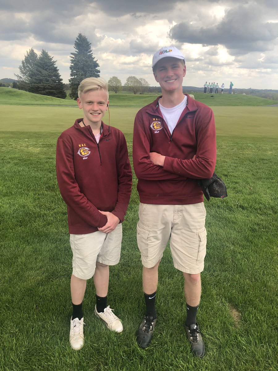 WACentralGolf's tweet photo. Great day of personal bests!! Couple 87’s 👀 @HDoornek CONGRATS!!! for making 2nd team All Conference Woodland East #BulldogPride https://t.co/osBRqSkTbw