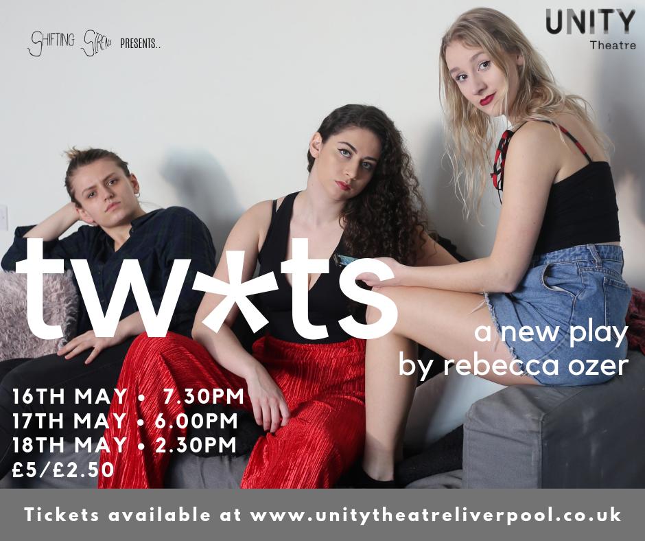 ShiftingSirens's tweet photo. Excessive amounts of cheese puffs, dildo's and £3 Aldi Rosé.
Just some of the things you'll see if you come and see 'twats' at the unity theatre. Plus tickets are only £2.50 for students. 

A bloody bargain considering how ready you'll feel to smash the patriarchy after watching. https://t.co/qJDkd7NUqE