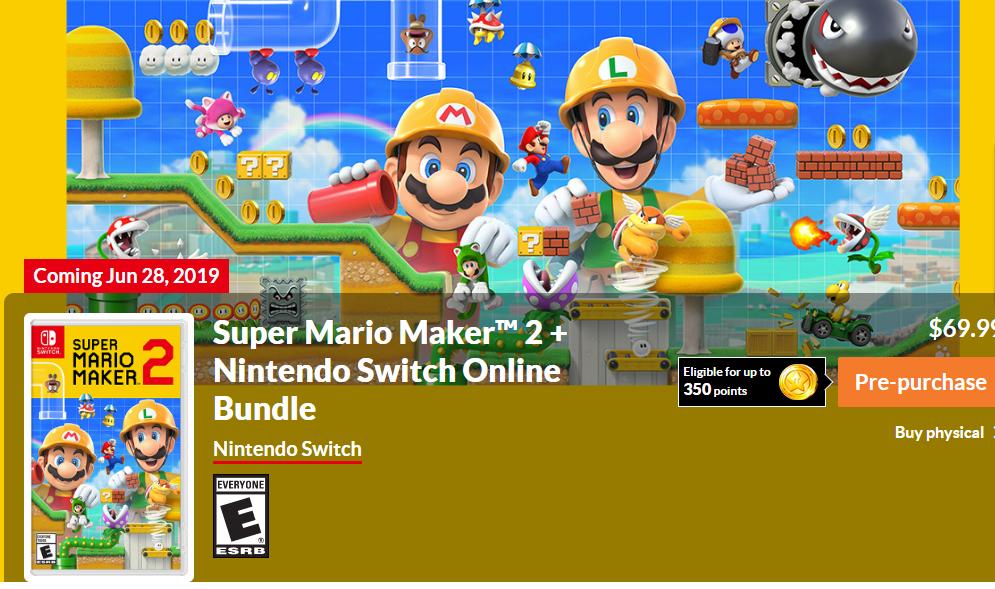 nintendo switch online mario maker 2