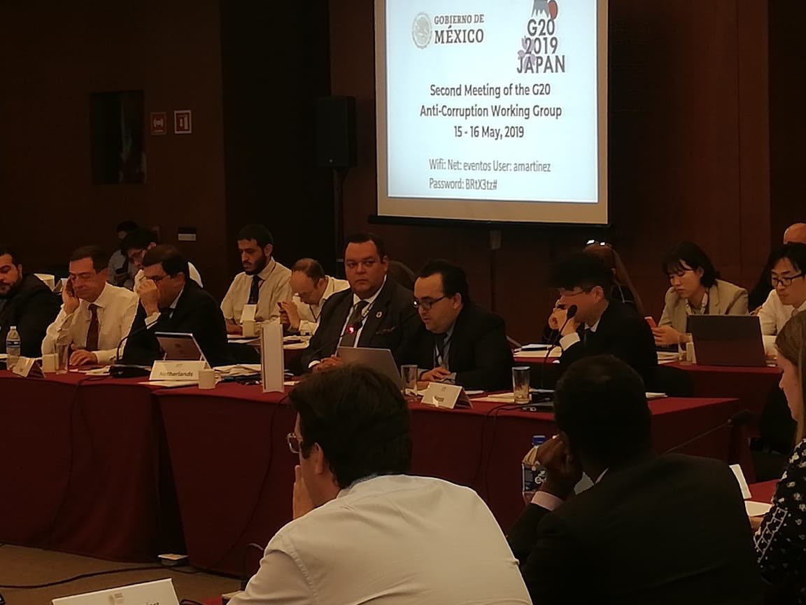 AlexPulidoG's tweet photo. Second meeting of the #G20 #Anticorruption Working Group. 

Agradezco a @mariafergarza, Presidenta de @ICCMEXICO y @ebohorquez de @IntegridadMx que hayan aportado una visión #Anticorrupción del  sector empresarial y de la #sociedadcivil. 

#HablemosdeIntegridad #SoyAnticorrupción https://t.co/sIyRyXaC7m