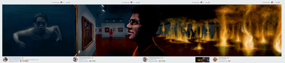 Serste2's tweet photo. A flaming #artgallery going from Chile to Japan!
๐ง๐ค๐ผ๏ธ๐ฅ
Check out this #collaborative #artwork here: https://t.co/AR2QqExMM8
#speakvisually #digitalart @PowerDada https://t.co/Y74NfItmZs